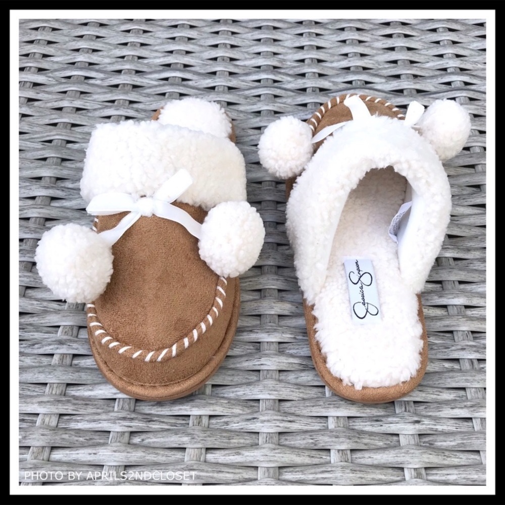 JESSICA SIMPSON FAUX SHEARLING MOCCASINS A2C - Picture 7 of 8